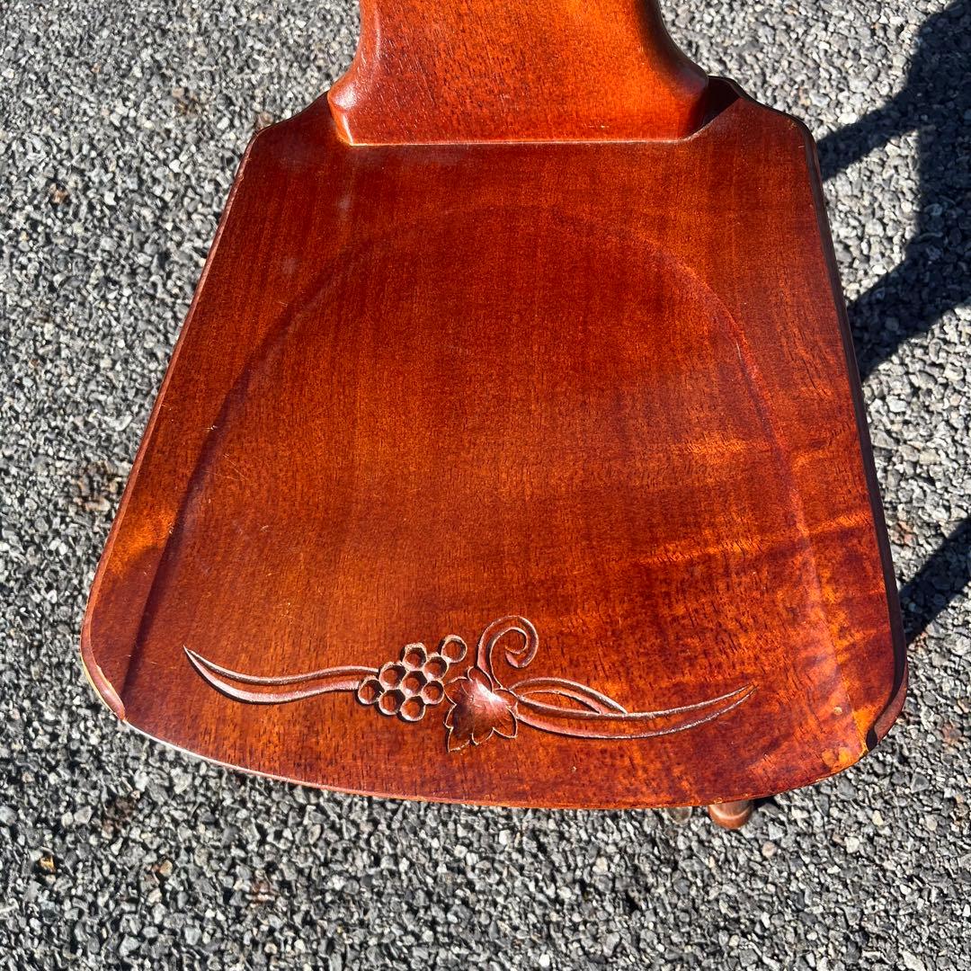 吉川商事 ダイニングチェア　アンティーク　葡萄彫刻　マホガニー材