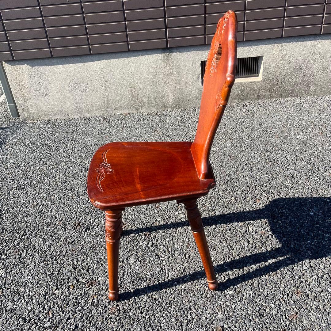 吉川商事 ダイニングチェア　アンティーク　葡萄彫刻　マホガニー材