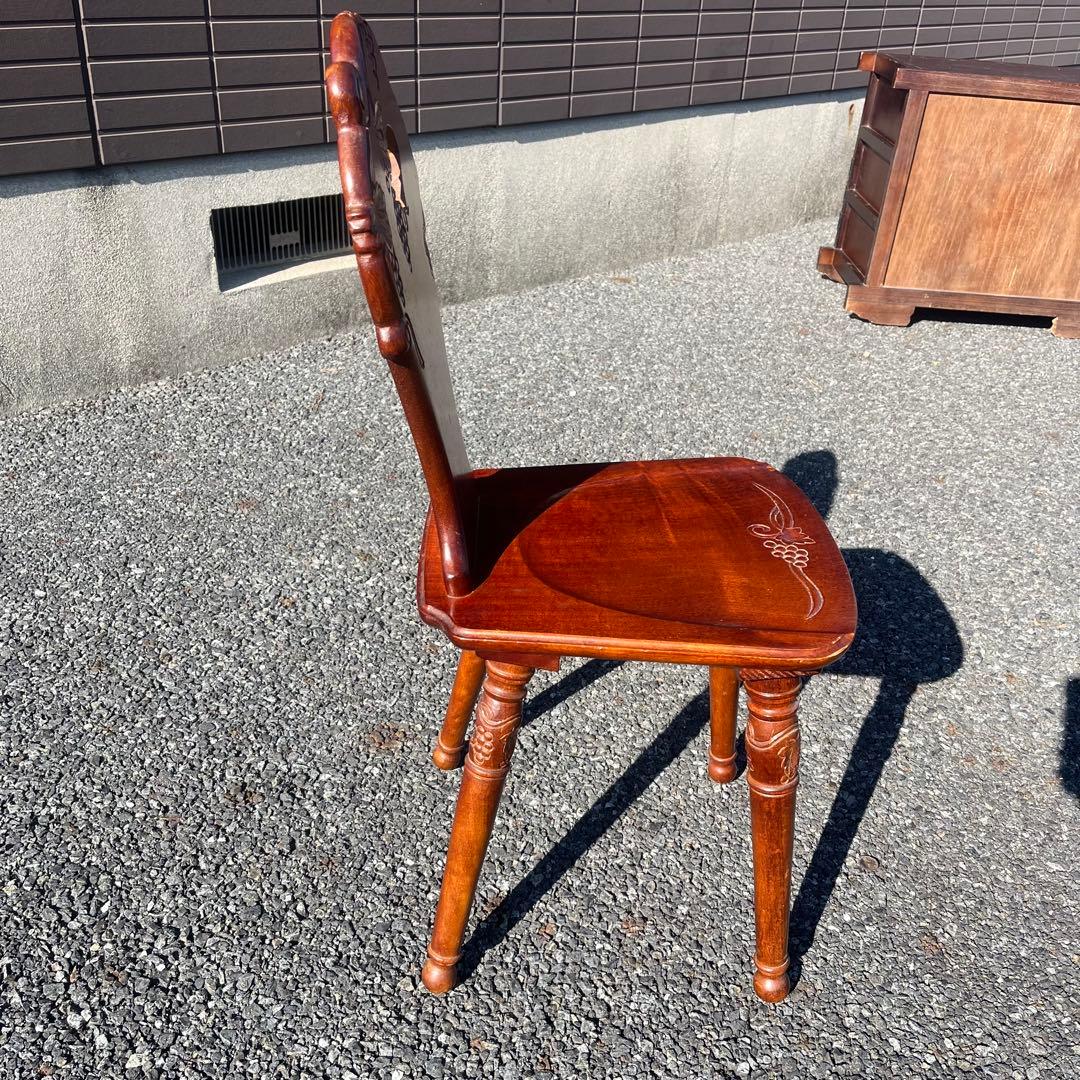 吉川商事 ダイニングチェア　アンティーク　葡萄彫刻　マホガニー材