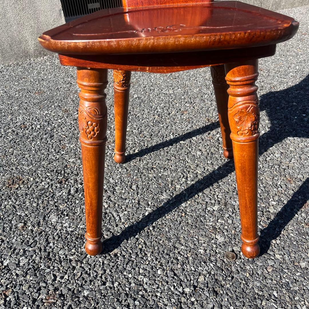 吉川商事 ダイニングチェア　アンティーク　葡萄彫刻　マホガニー材