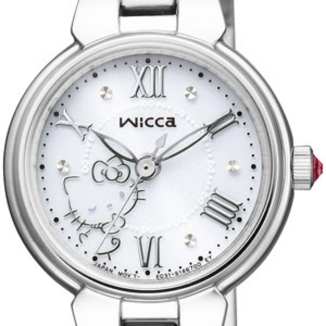 【新品】ウィッカ シルバー アナログ時計 ソーラーテック 電波時計 レディース
