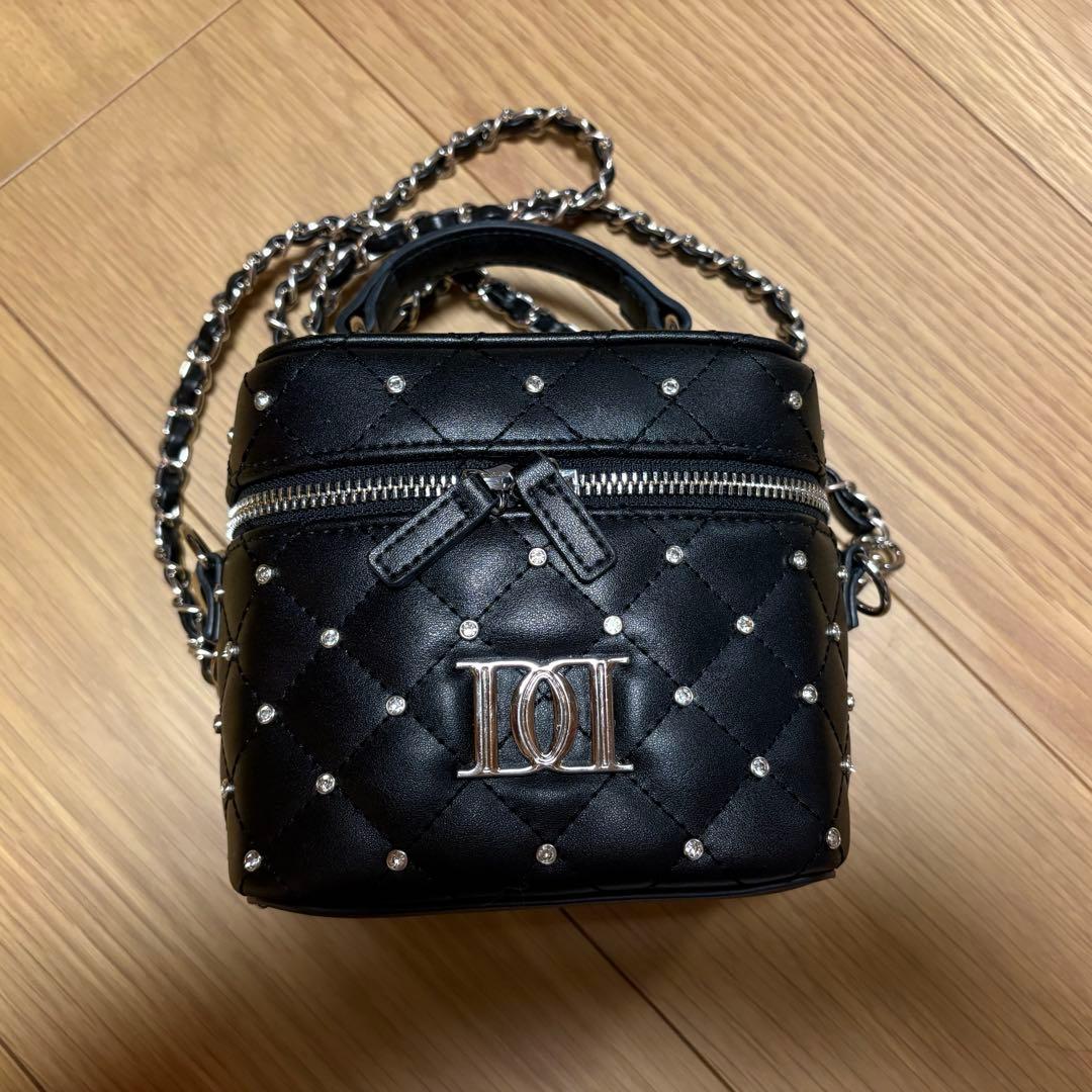 Darich キルティング ビジュー バッグ ブラック