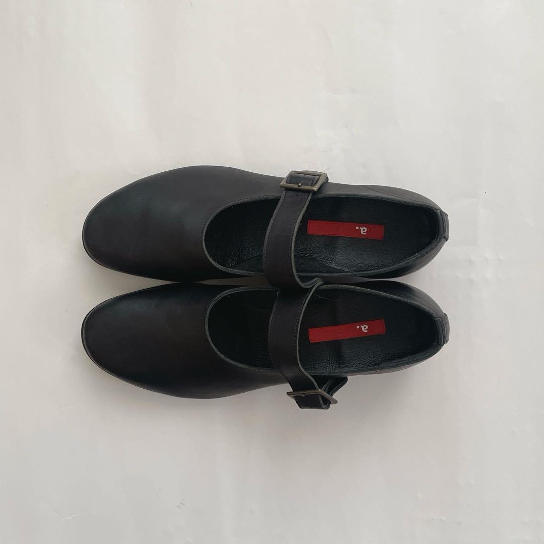 a. エードット　大橋歩さん　ワンストップ2 レザーシューズ 23cm 黒