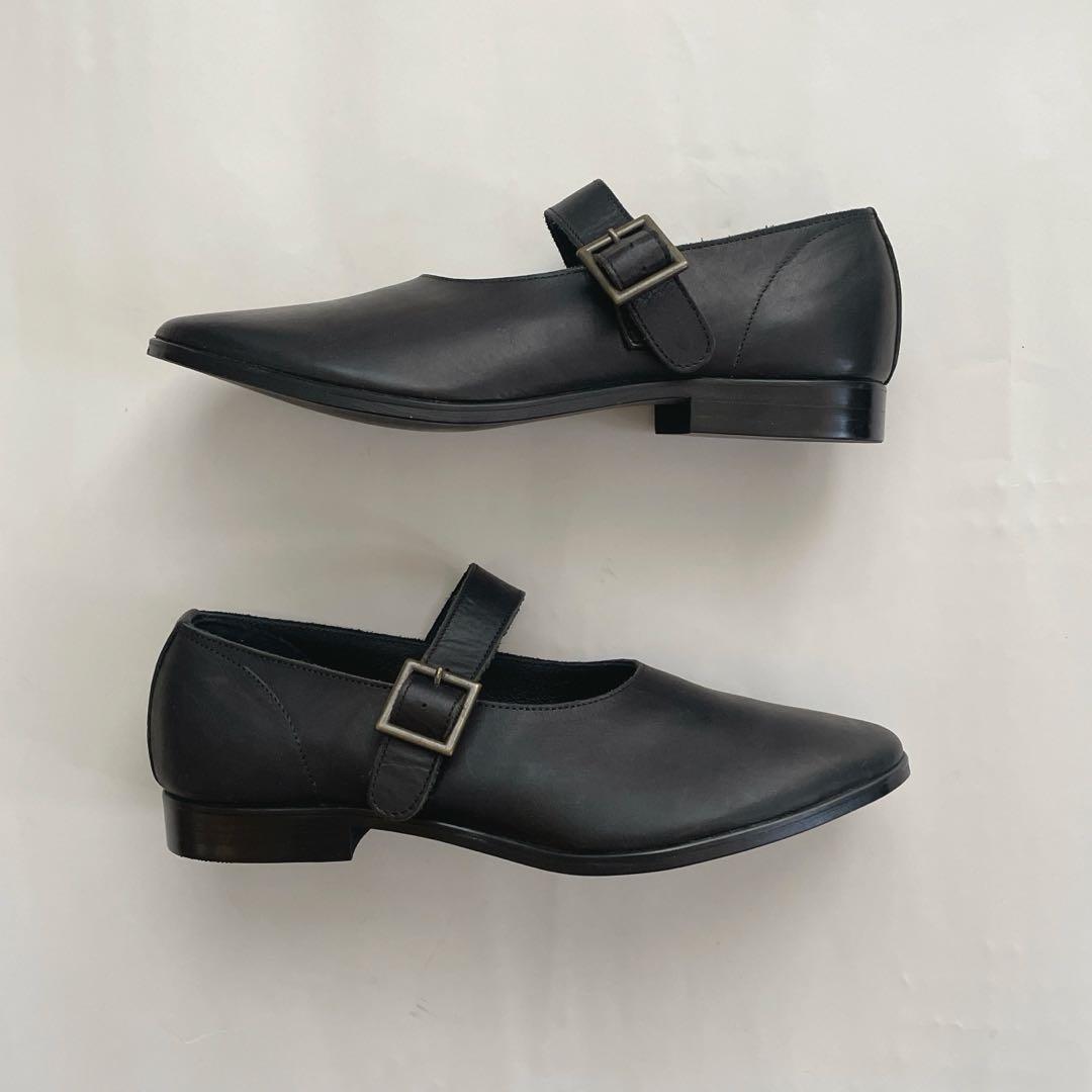 a. エードット　大橋歩さん　ワンストップ2 レザーシューズ 23cm 黒