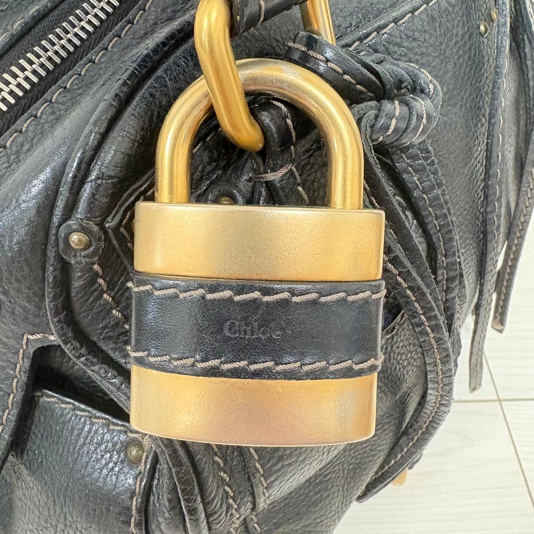 Chloe クロエ パディントン ハンドバッグ レザー 南京錠
