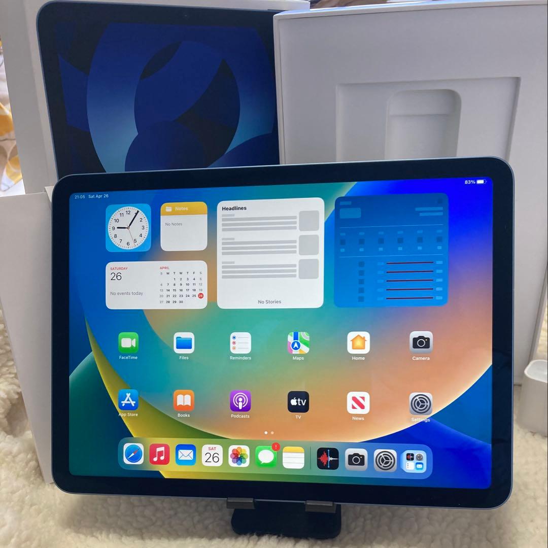 良品 iPad Air 第5世代 256GB バッテリー95% - 付属品完備