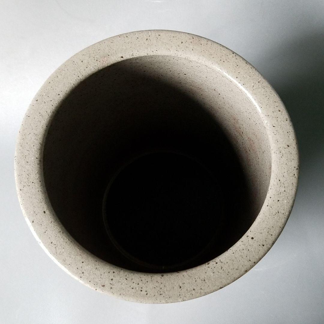 信楽焼傘立て  グリーン模様 高さ４３cm