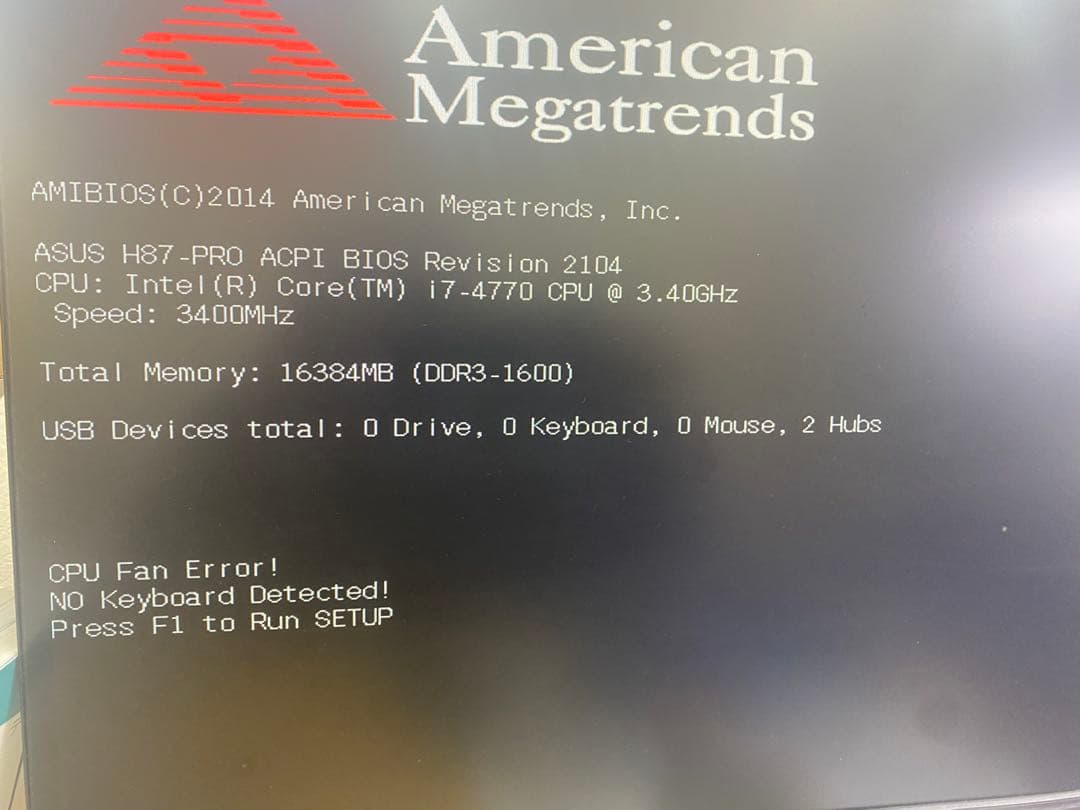 i7 4770 ASUS H87-PRO マザーボードセット メモリー16GB