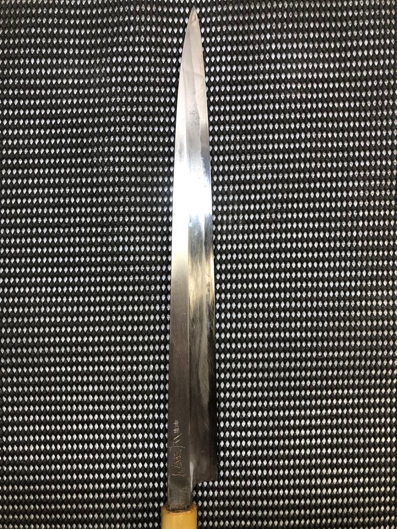 正本 鋼製　柳刃包丁 木製ハンドル