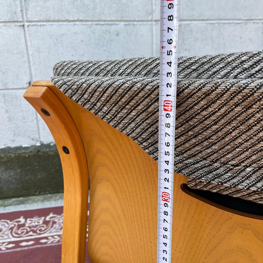 木製家具◾️ 新日本木工 楽座椅子 プライウッド木製フレーム ローチェア