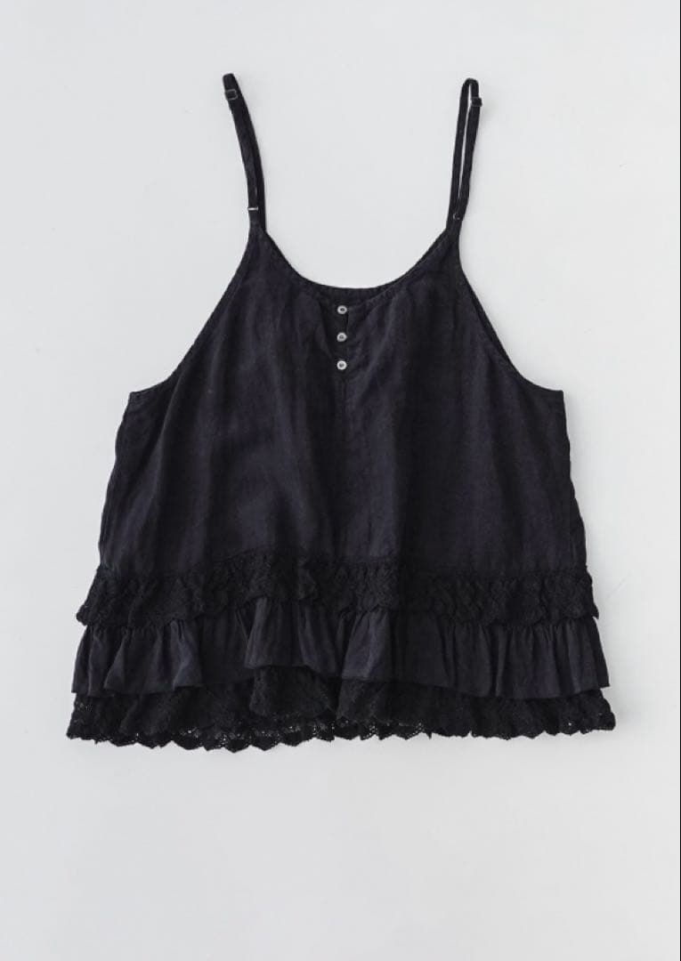 6/1まで専用 2025SS新品未使用ネストローブリネンレースヘムキャミソール