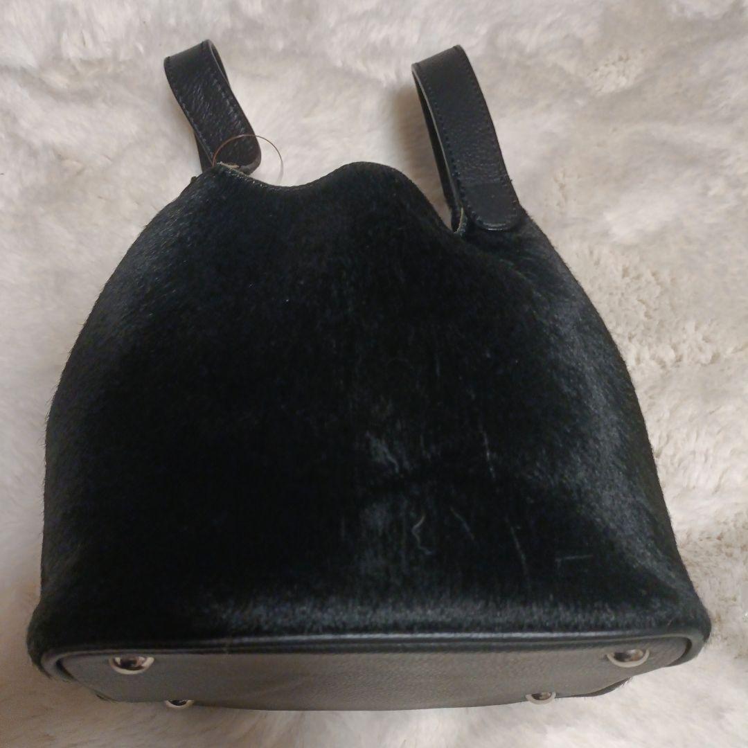 レア　ハラコ　peaks peak ブラックハンドバッグ
