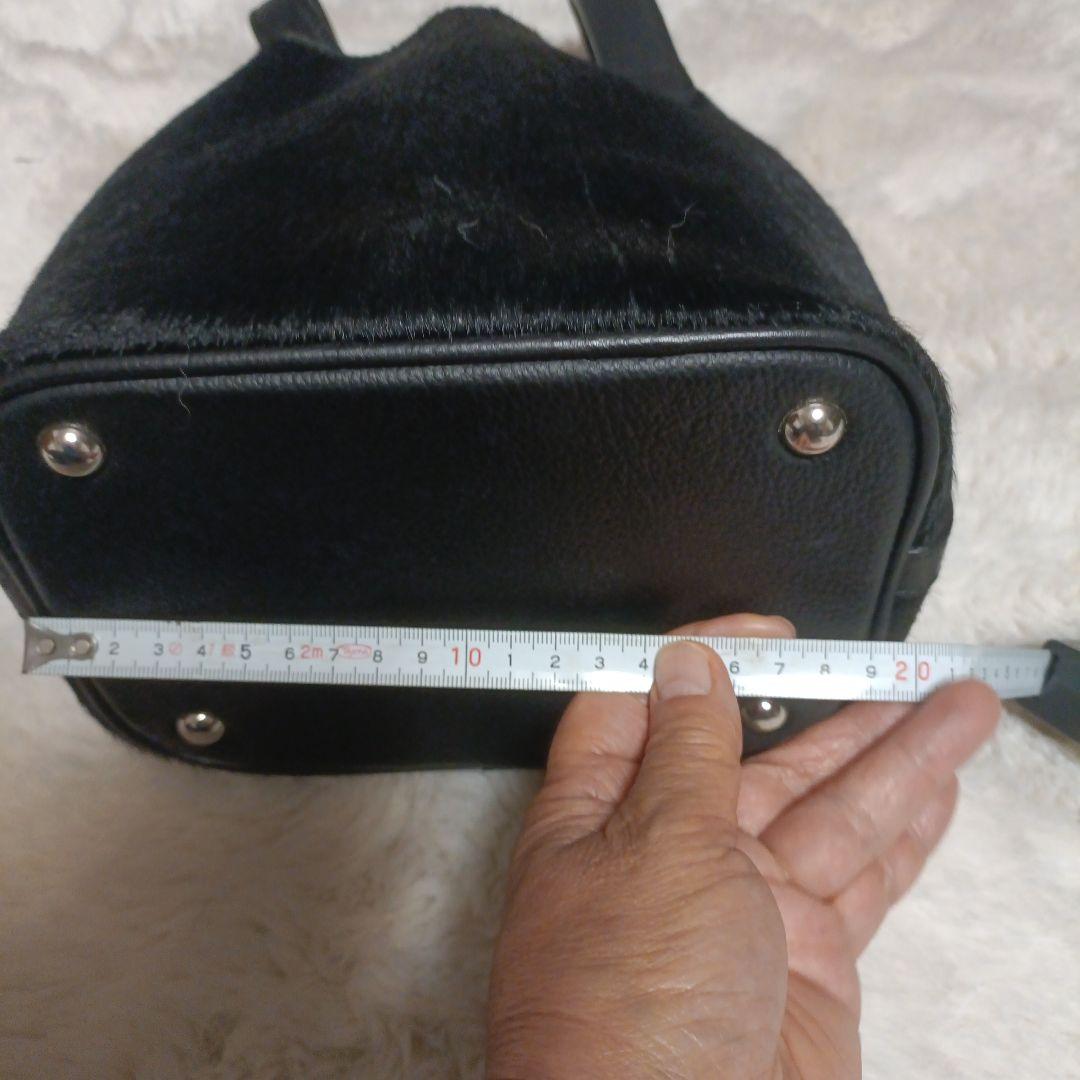 レア　ハラコ　peaks peak ブラックハンドバッグ