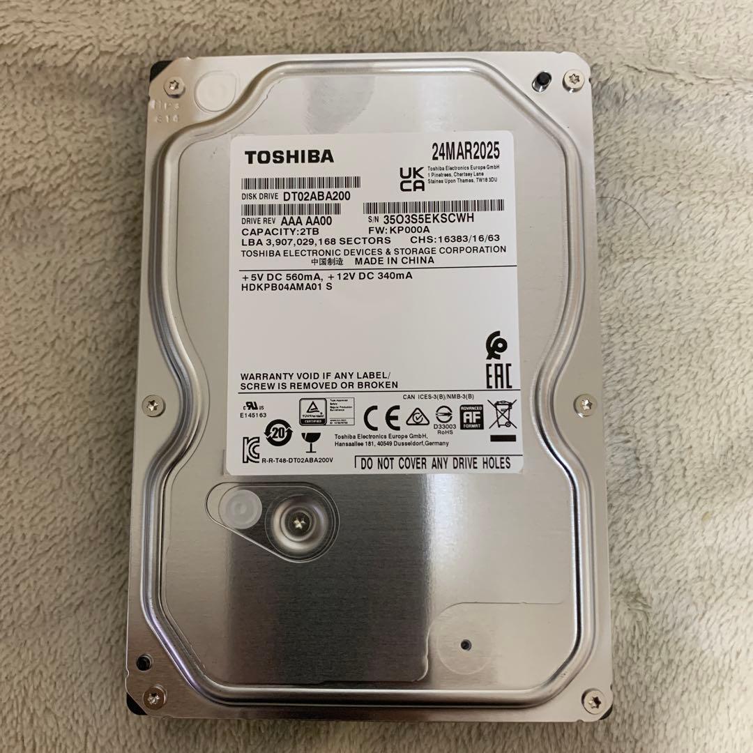 一色素数@ハードディスク3.5インチ2TB東芝DT02ABA200