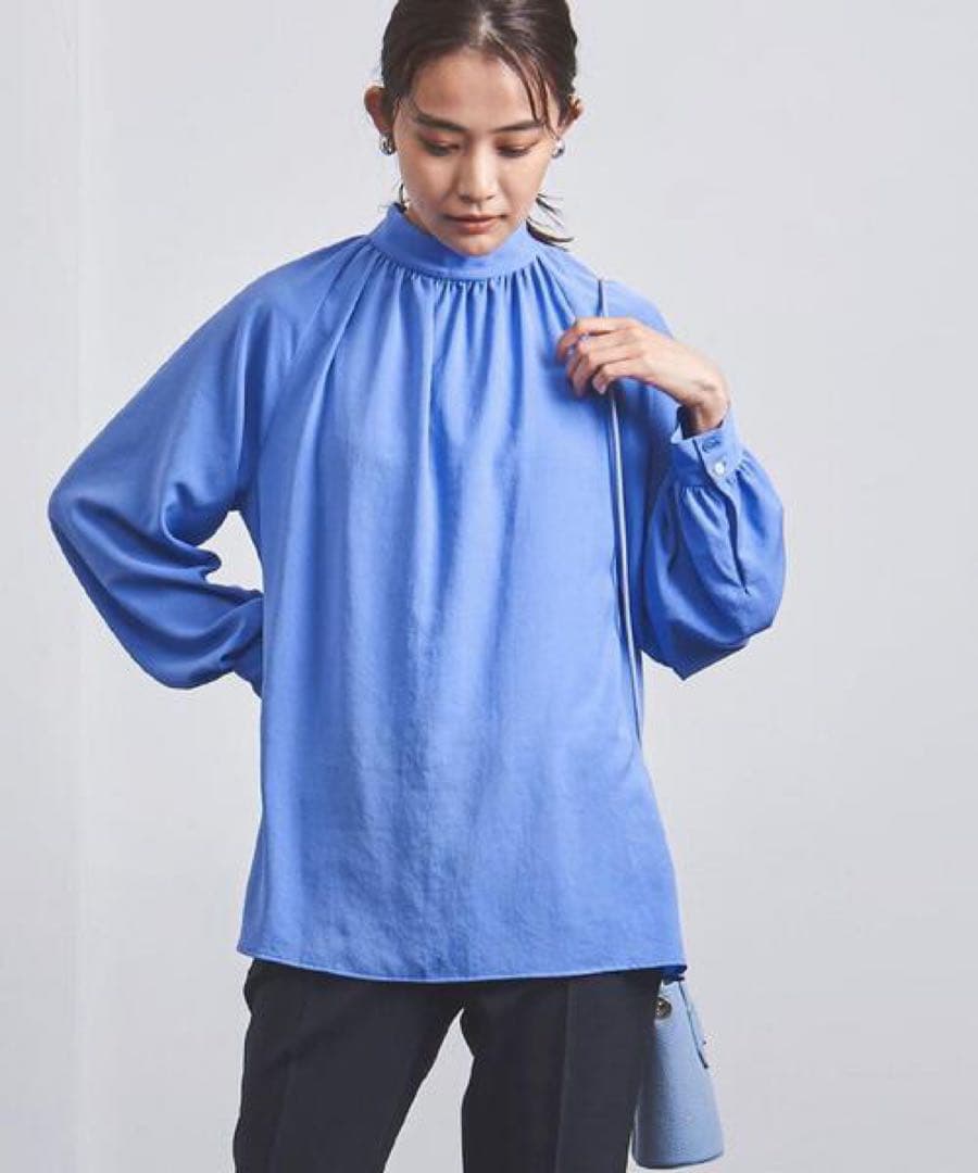 新品★ 手洗可 ギャザー長袖ブラウス 白UNITED ARROWS ¥17600