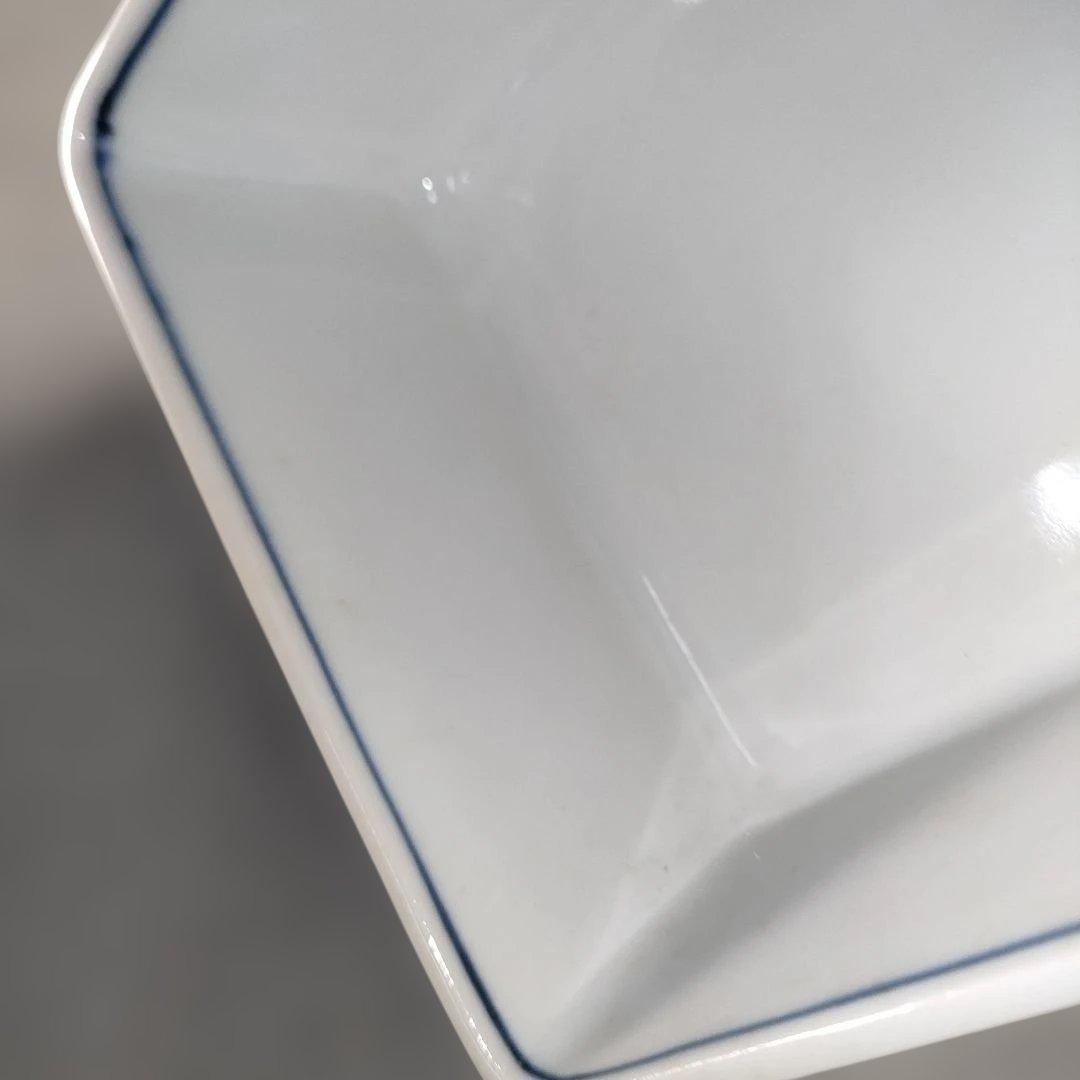 A1365-9/京焼/宮永東山 造/染付松竹梅図四方刺身揃 大5客・小5客/共箱