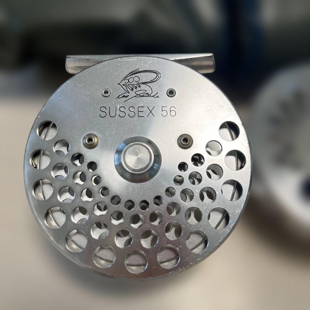 SUSSEX 56 フライリール アルミ製 替スプール付