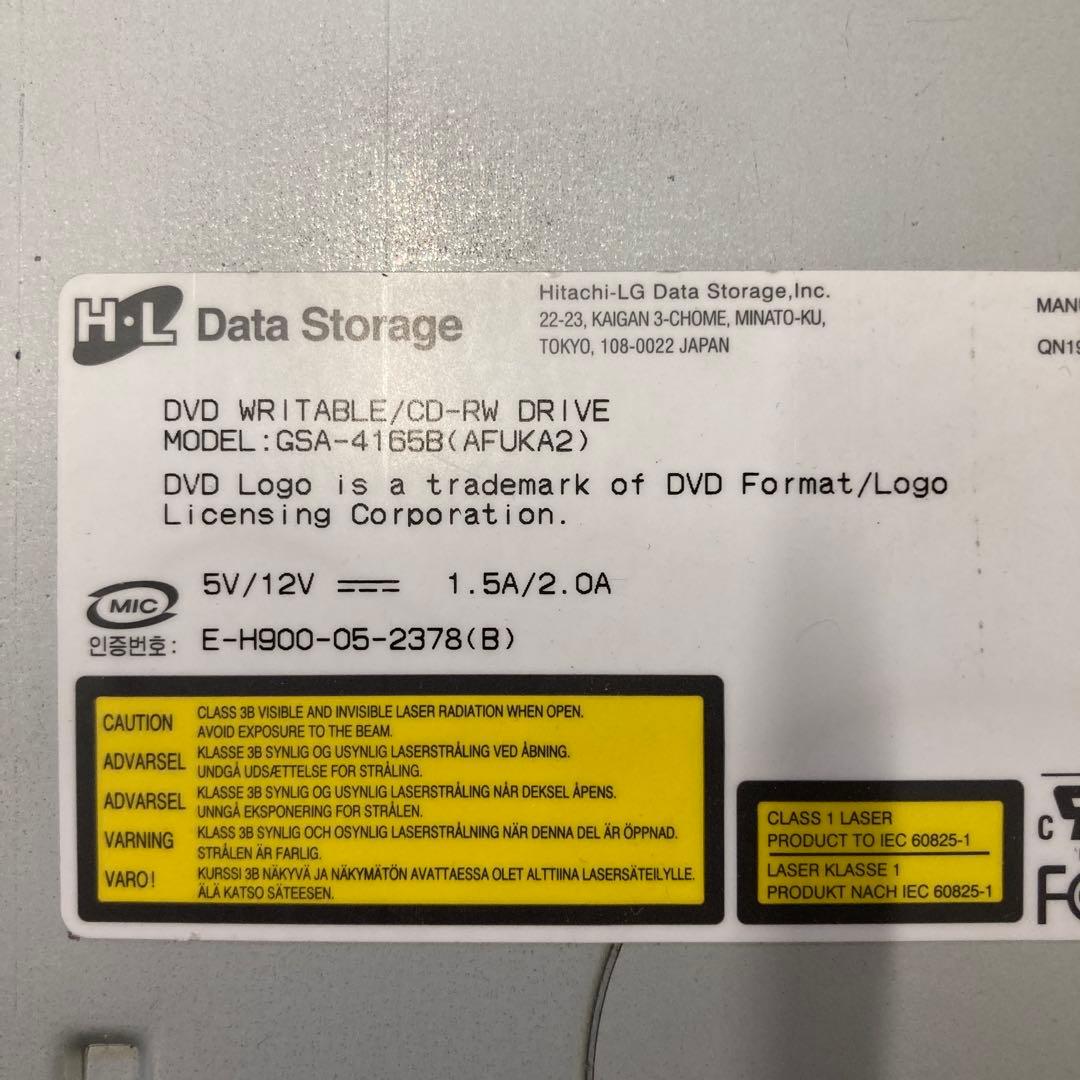 Hitachi-LG GSA-4165B DVD書き込み/ CD-RWドライブ