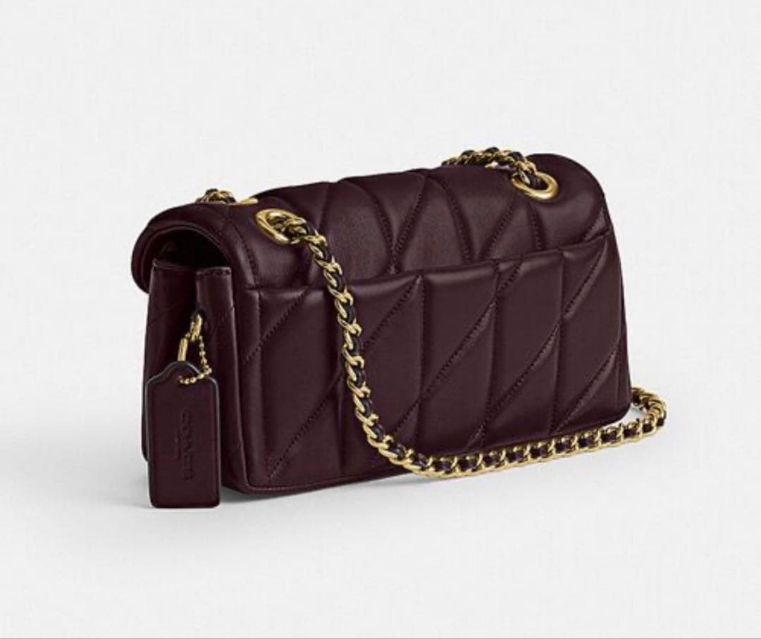 COACHタビー20 キルティング ショルダーバッグ cp149 ダークブラウン