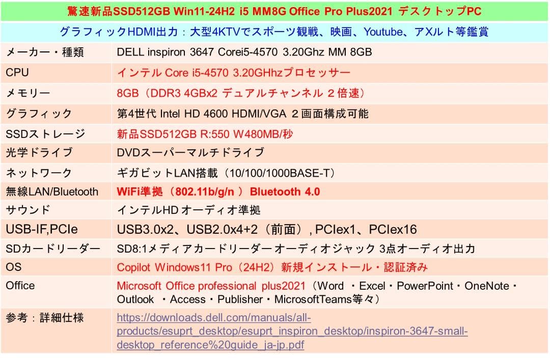 驚速【整備済み品】保証 新品SSD512G M8G Win11 Office21
