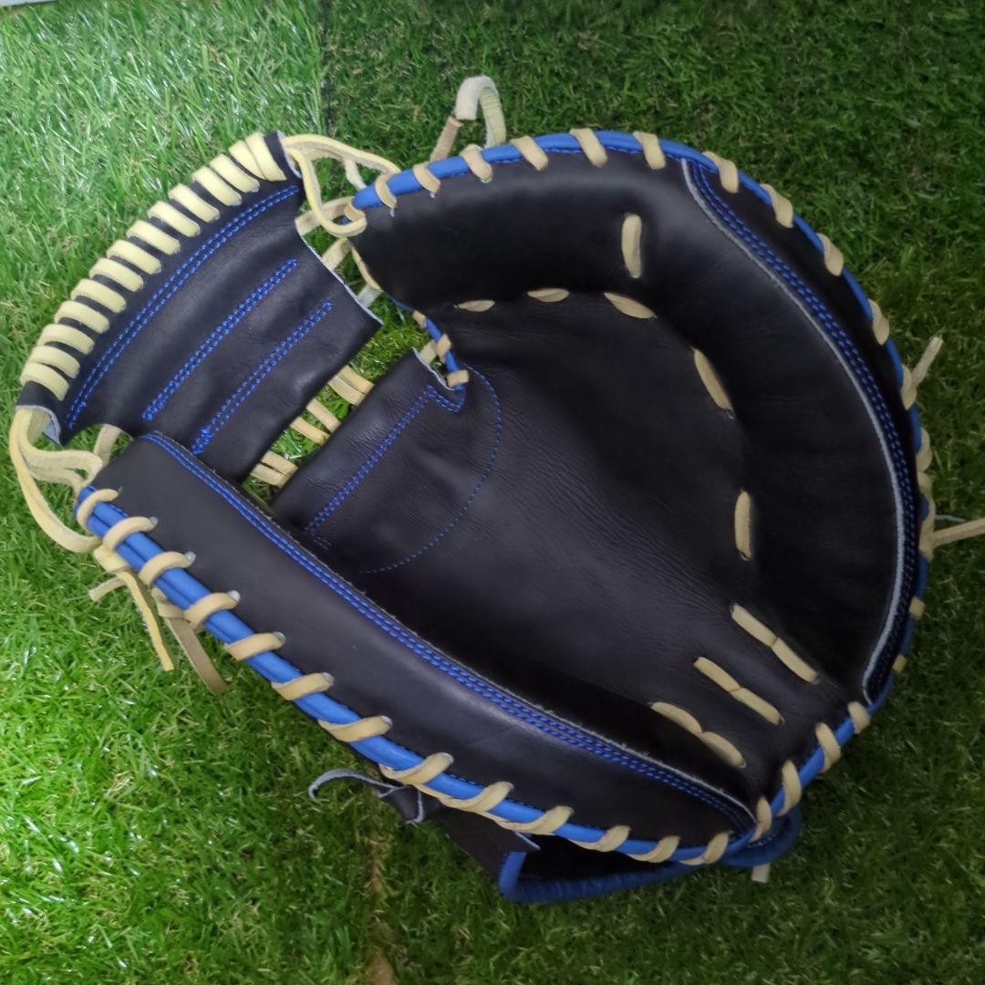 バンダイスポーツ mujiグローブ 硬式用キャッチャーミット ブラック×ブルー