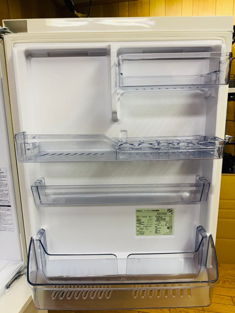 2021年製 AQUA　冷凍冷蔵庫 272L AQR-27K(W) 右開き