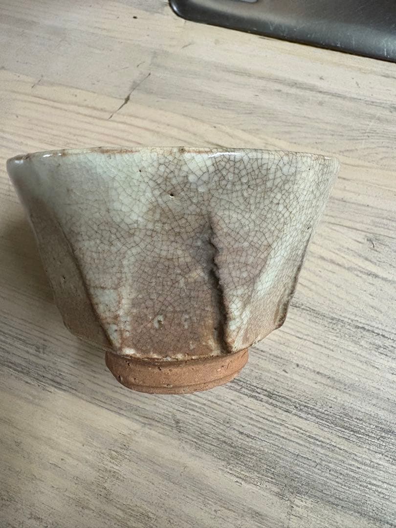 萩焼 粉引 面取 小さめの茶碗10セット