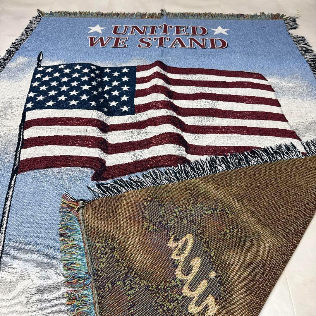 星条旗　マルチカバー　ソファーカバー　ヴィンテージラグ　178x131