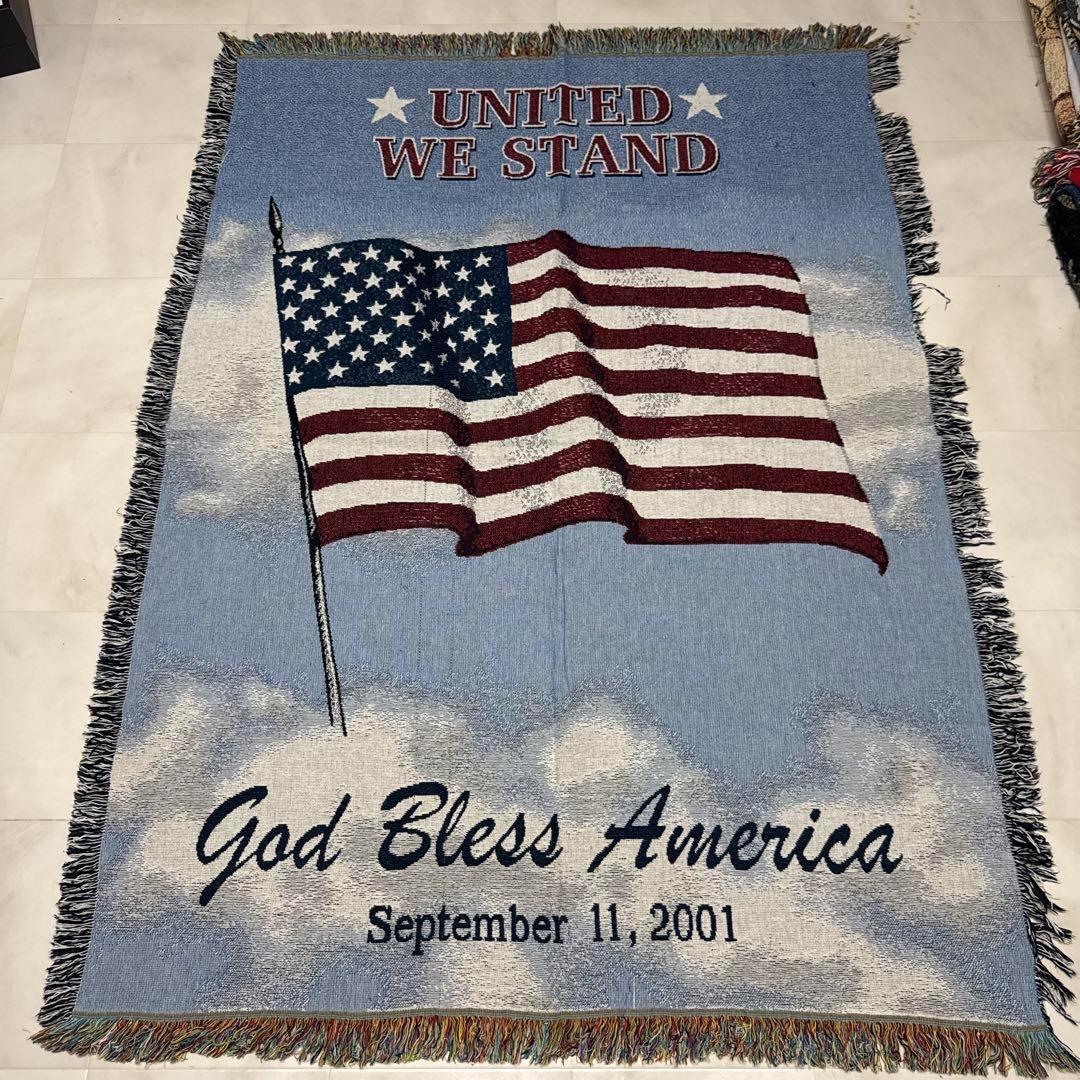 星条旗　マルチカバー　ソファーカバー　ヴィンテージラグ　178x131