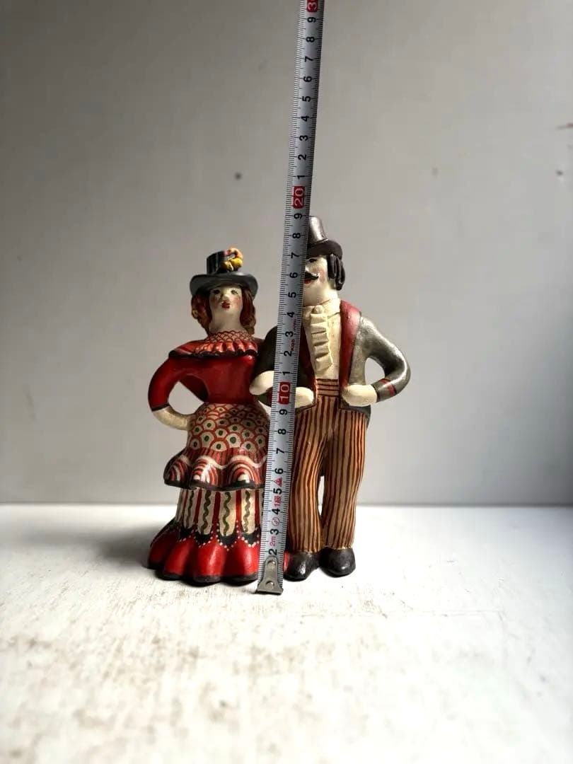 872 フランス パリ 蚤の市購入 可愛いディムコヴォ人形 ロシア 伝統工芸