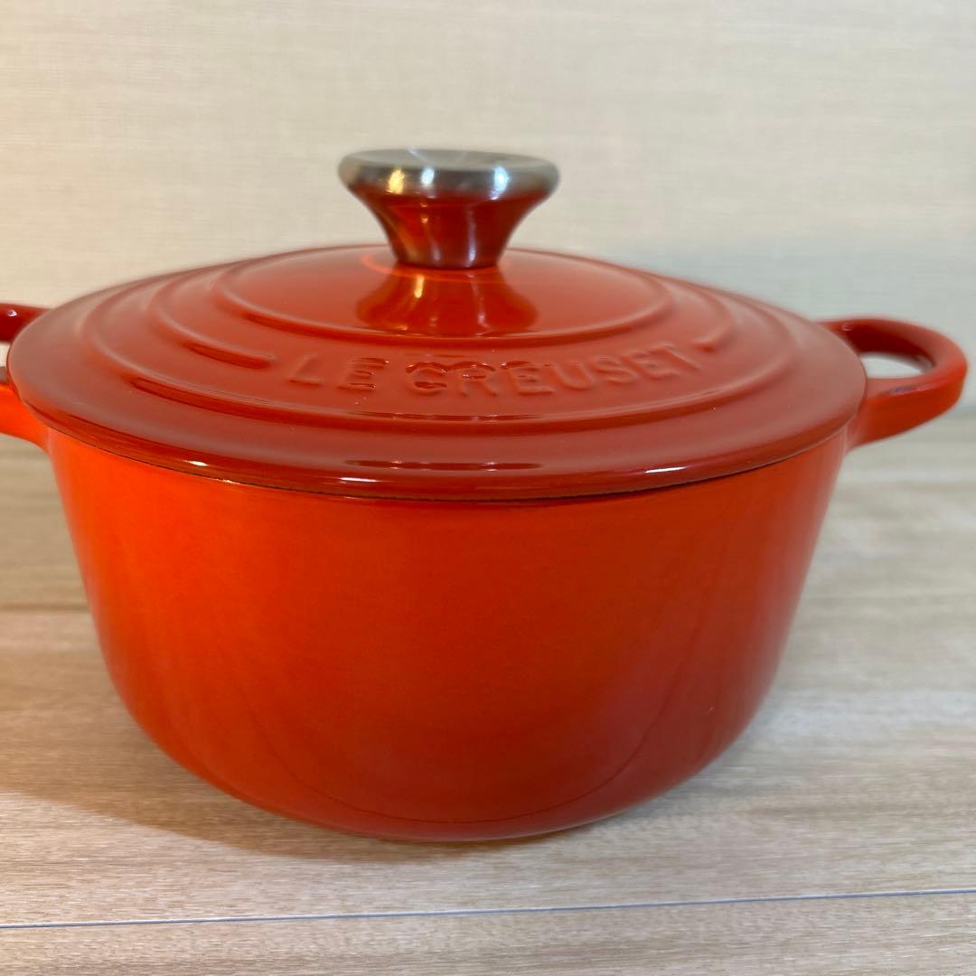ルクルーゼ　ココットロンド　18cm チリレッド　両手鍋　鍋