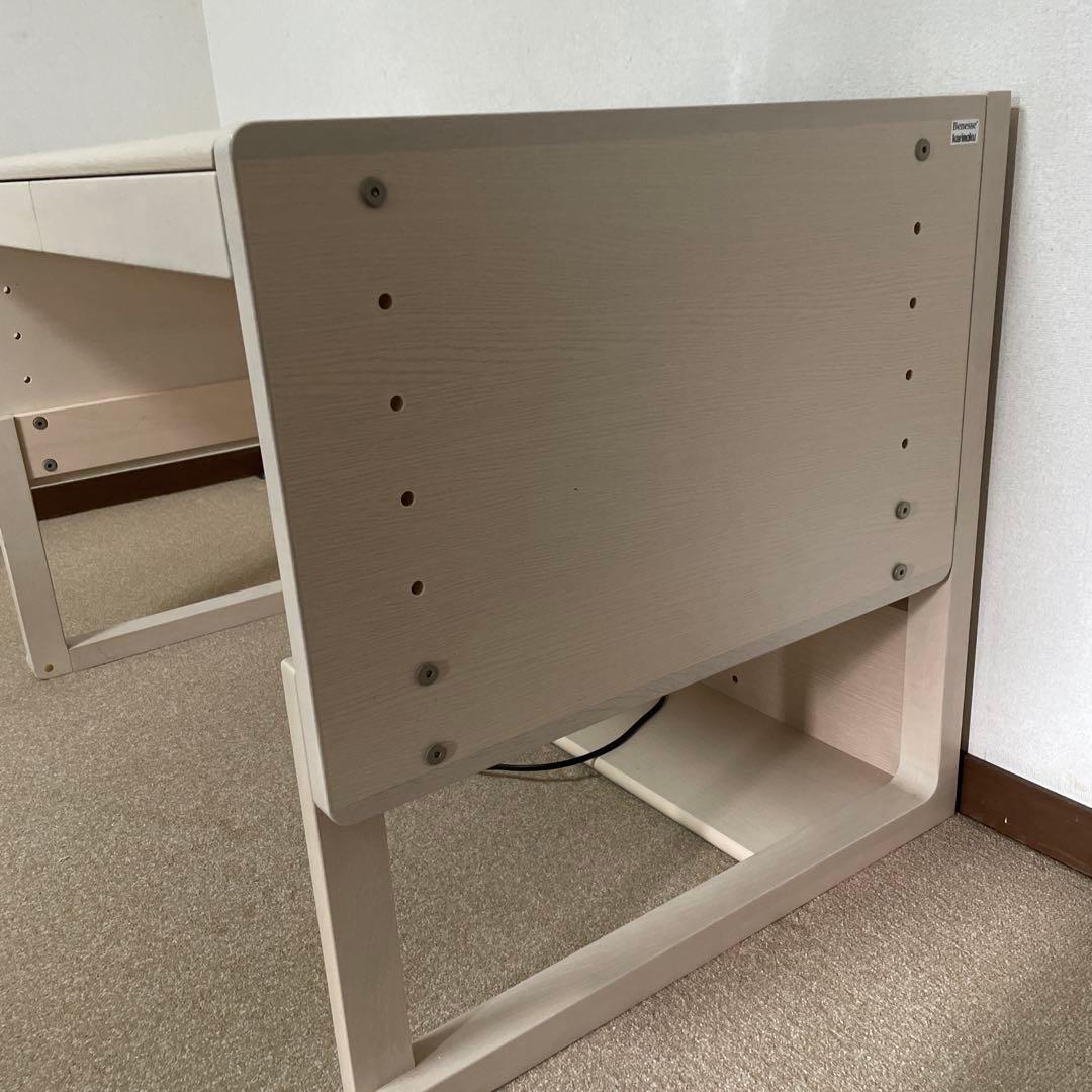 カリモク×ベネッセ学びデスク　ライトベージュ 木製デスク 2引き出し付き