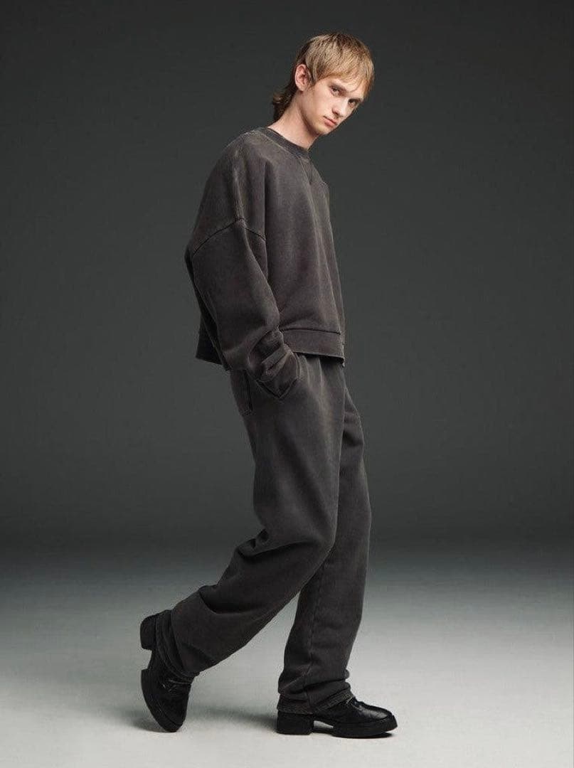 BOX CREW / WASHED BLACK L 【男女兼用】