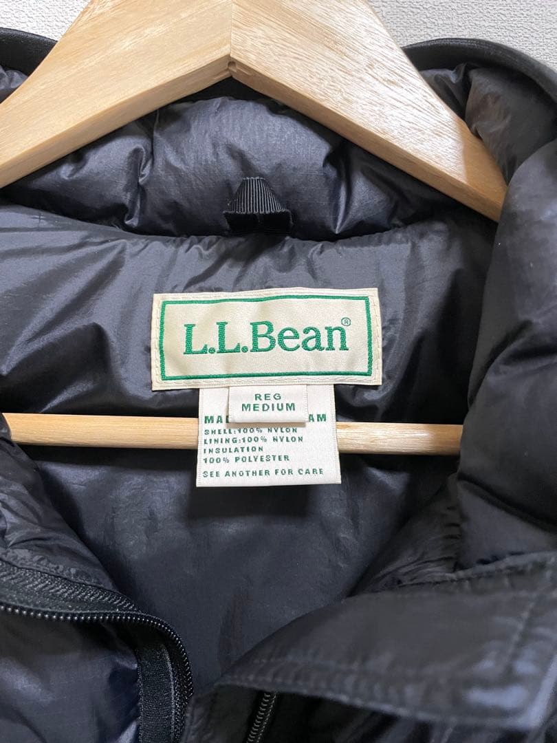 【美品】L.L.Bean ブラック ダウンベスト　Regmedium 即日発送