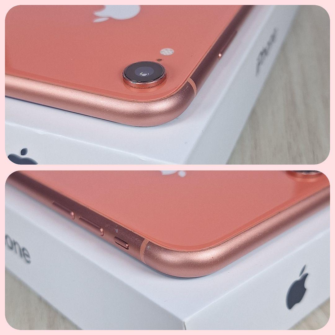 iPhone XR 256GB コーラル SIMフリー バッテリー新品100%