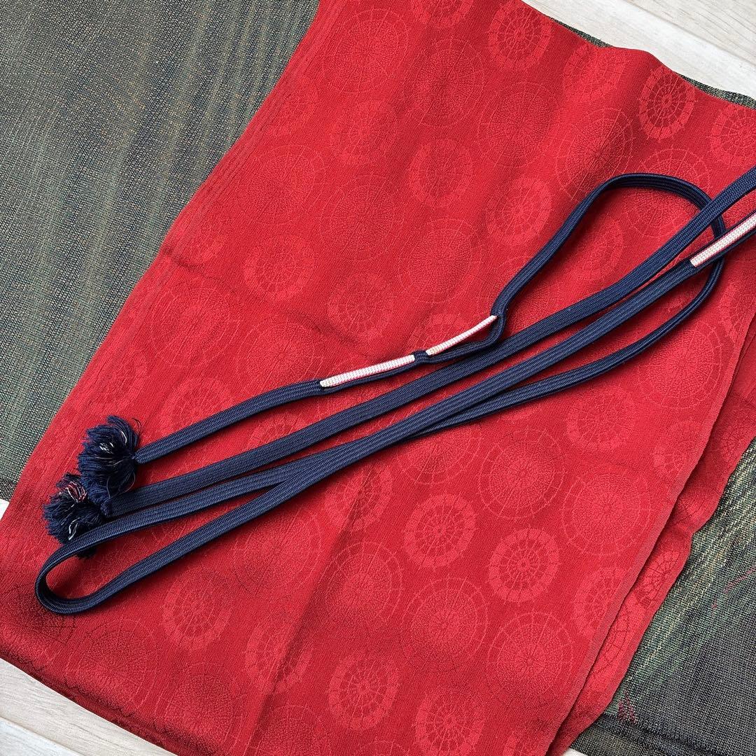 小紋　フルセット　着物　トールサイズ　正絹　大人着物　深色格子　粋　J1