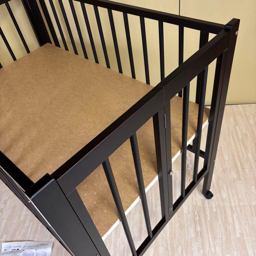 除菌清掃済　日本製　スリーピー　折畳　ワンタッチハイベッド　クール　濃いブラウン