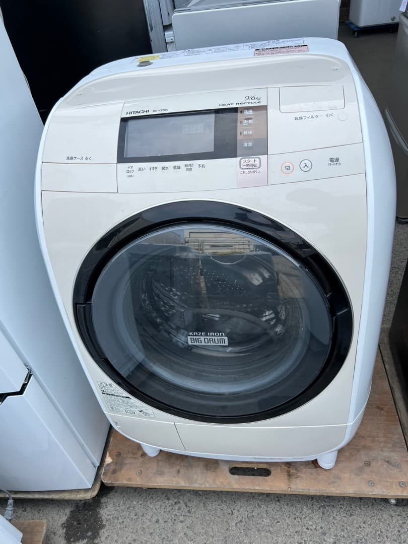 2014年式 9kg 6kg 日立ドラム洗濯乾燥機 BD-V3700L