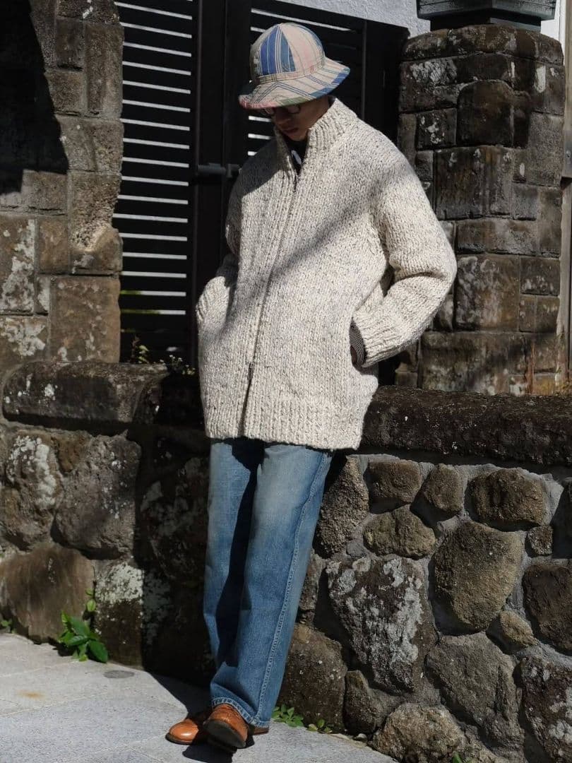 【新品未使用】ANSNAM 手編み mix divers knit