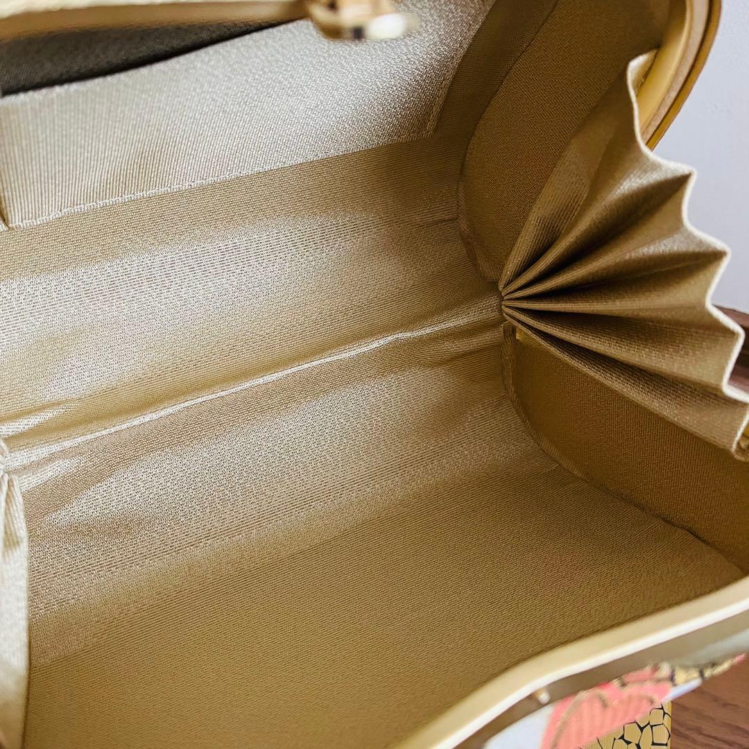 【美品】振袖用バッグ　草履　成人式　振袖　西陣織　正絹　Mサイズ