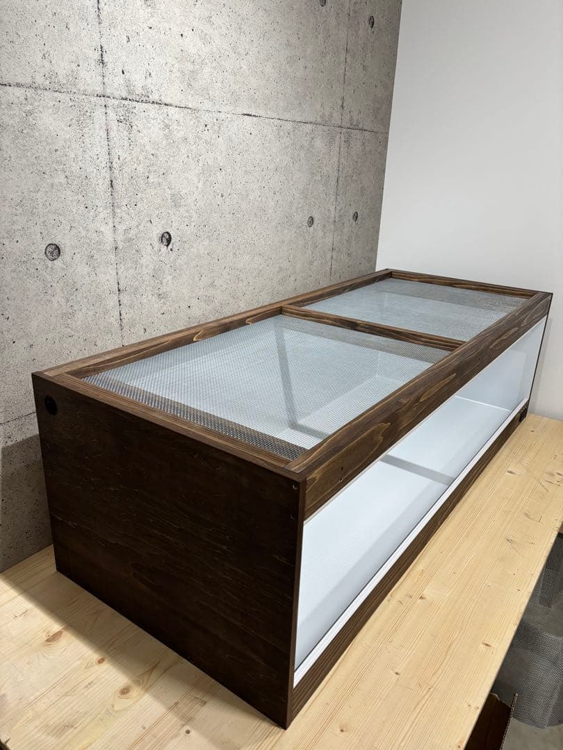 【OKACAGE】爬虫類ケージ　1500×600×450 防水　木製ケージ