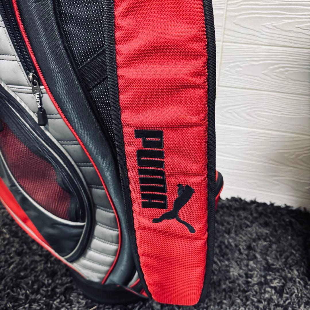 Puma プーマ　ゴルフキャディバッグ 黒/赤