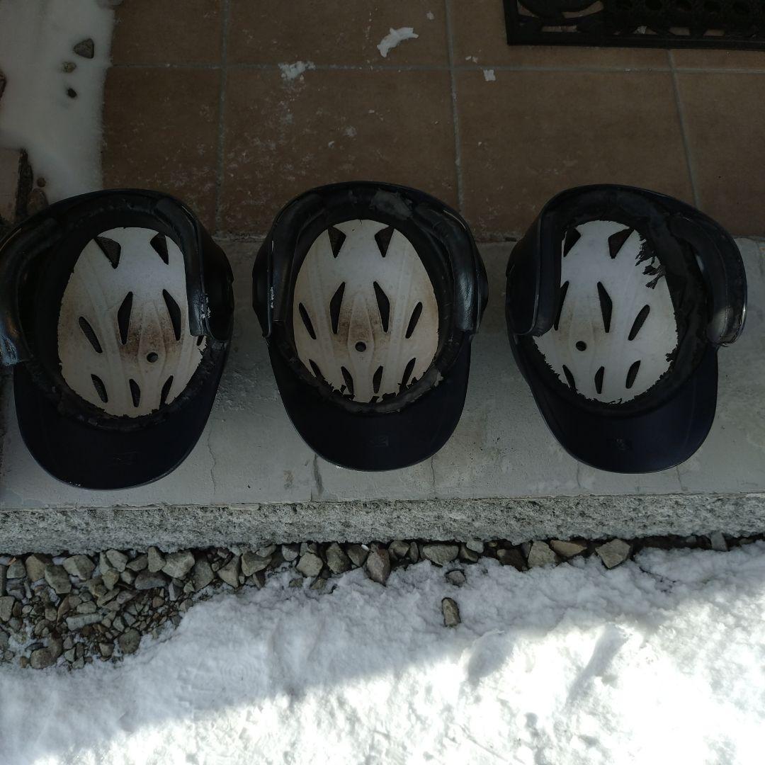 野球　軟式ヘルメット　マットブラック　野球道具　両打者用　両耳付　Ｌサイズ×3個