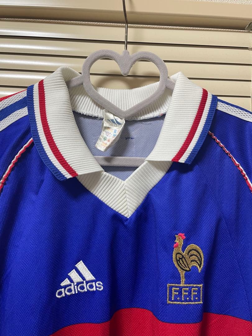 フランス代表ユニフォーム adidas 98年フランスW杯サッカーシャツLサイズ