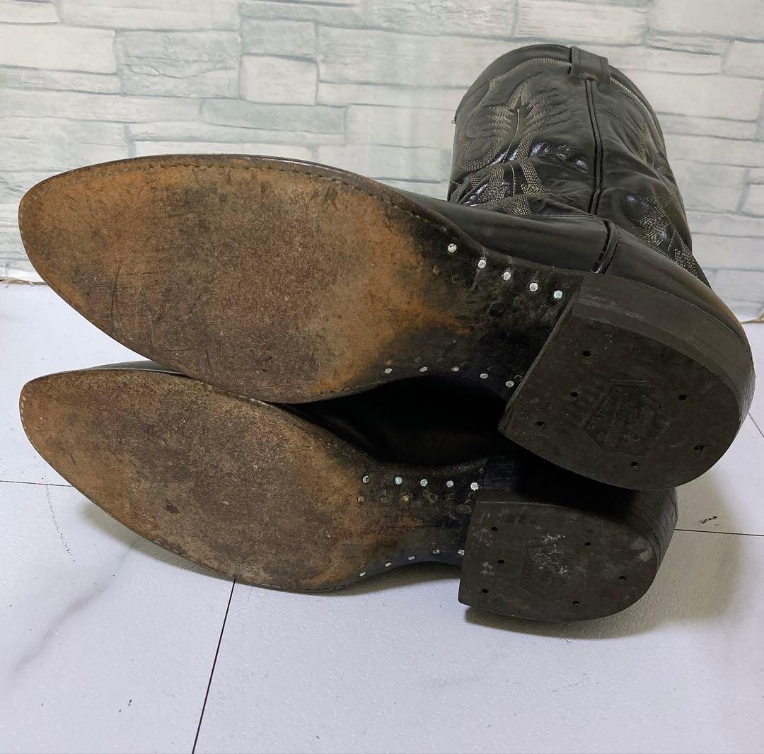 トニーラマ ウエスタンブーツ カウボーイ 10D 本革 USA ブラック 黒