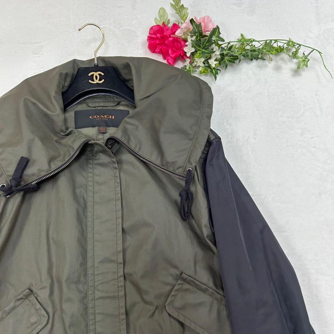 H416 美品 S コーチ 定価77,760円 モッズコート レディース