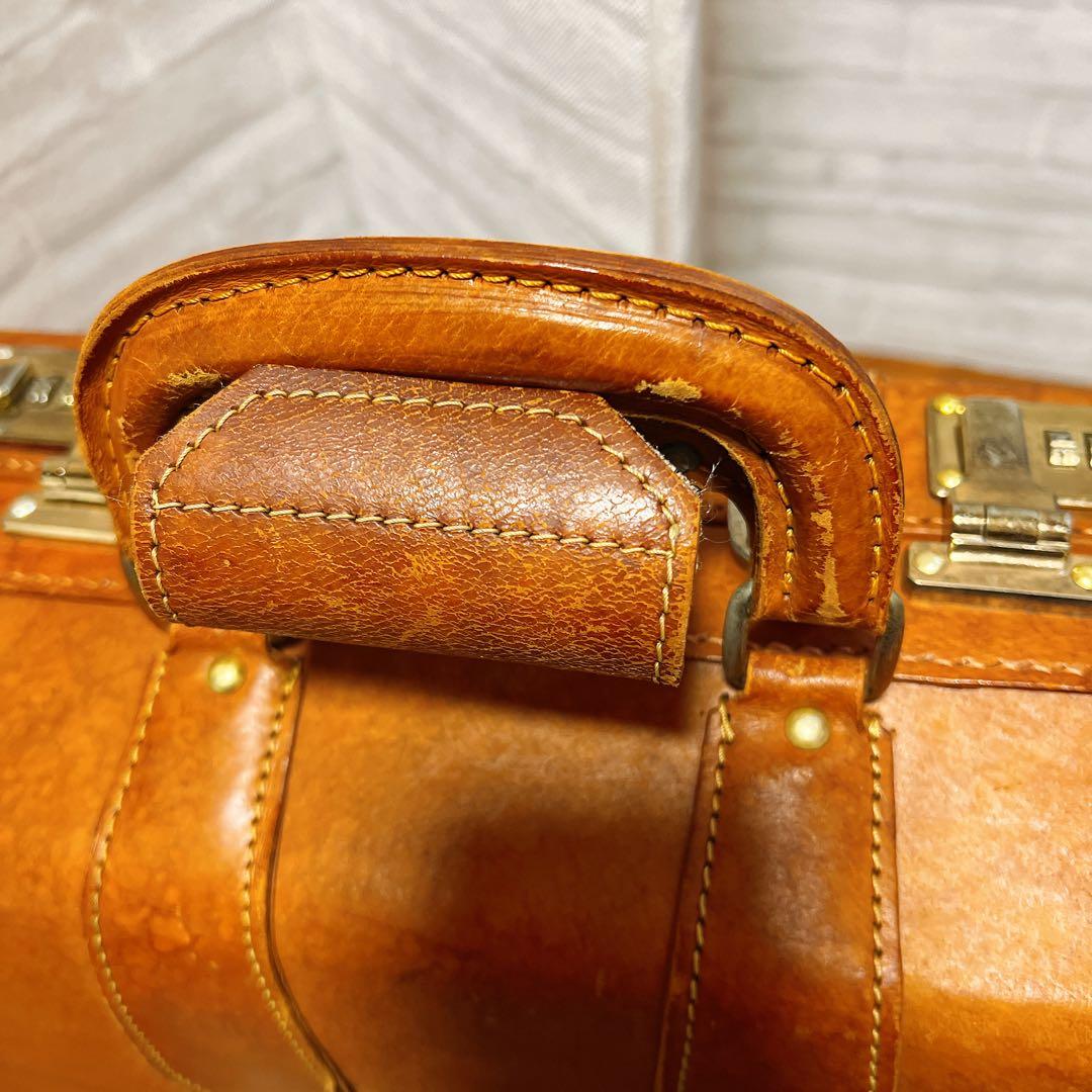 【革製】ヴィンテージ レザートランク 角型ドクターバッグ 大容量 アンティーク