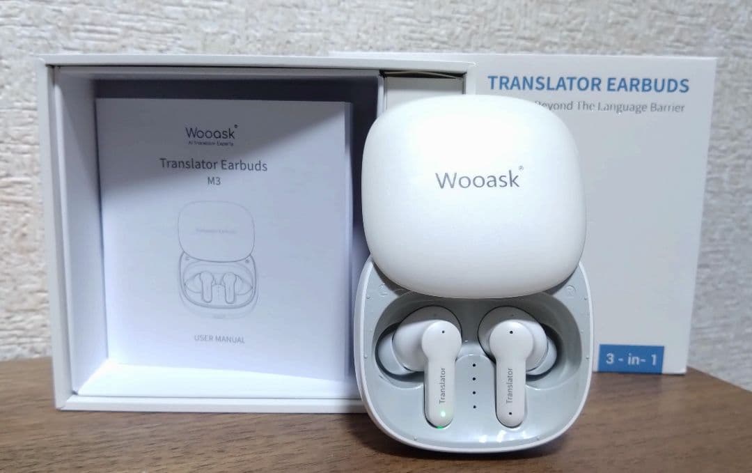 Wooask 翻訳　音楽　通話機能　ワイヤレスイヤホン　M3 美品
