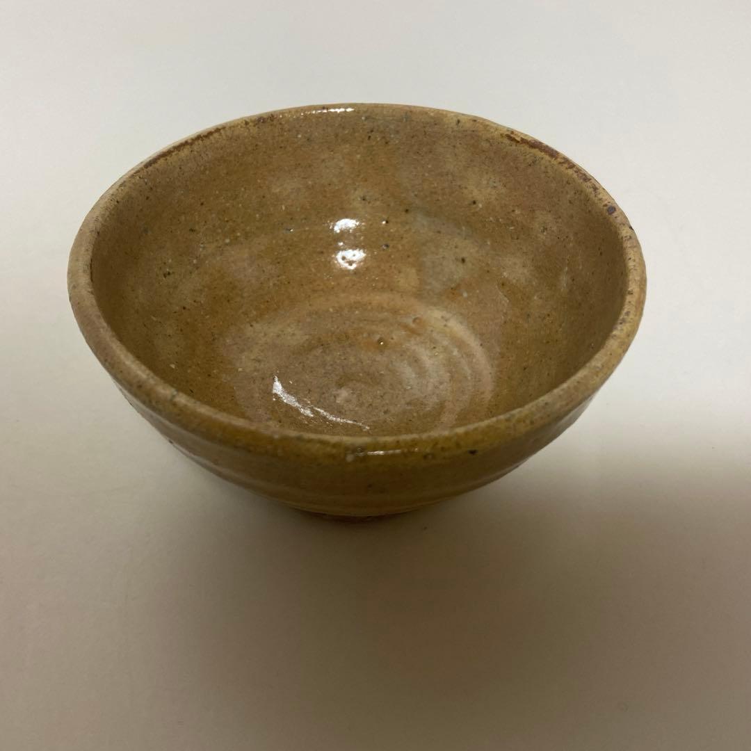 未使用　対州窯　小林東五　井戸　杯　元箱　蚯蚓の呟付き