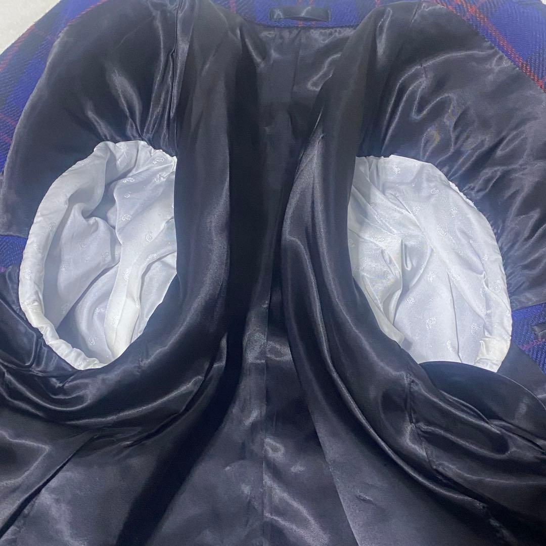 【美品✨】オアグローリー チェック柄スーツ ウール 3ピース 成人式 目立つ